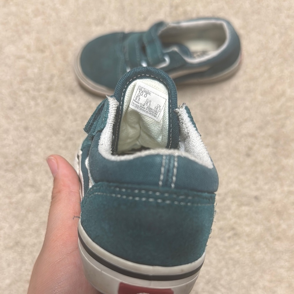 Vans Blue Sneakers with Velcro Straps and Signature Stripe - Picture 7 of 7